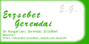 erzsebet gerendai business card